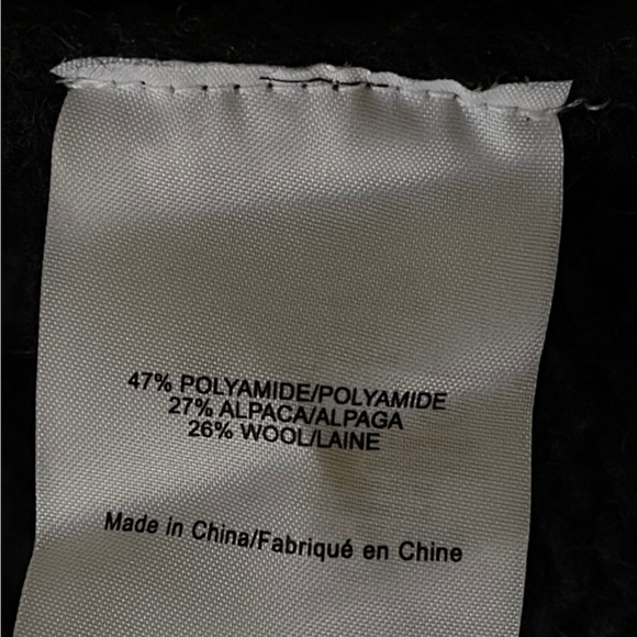 TORY BURCH Women's "Jennifer" Black Wool Blend Sweater Size L - Picture 4 of 5